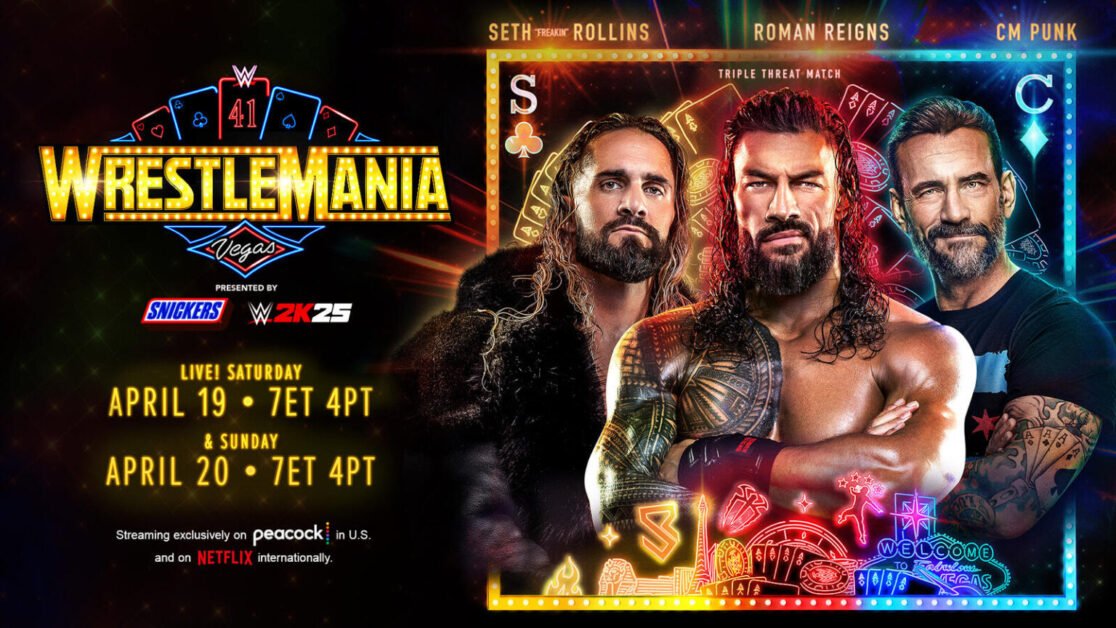 Lucha de Triple Amenaza Épica Roman Reigns vs. Seth Rollins vs. CM Punk